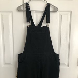 Forever 21 Black Denim Overalls